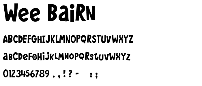 Wee Bairn font
